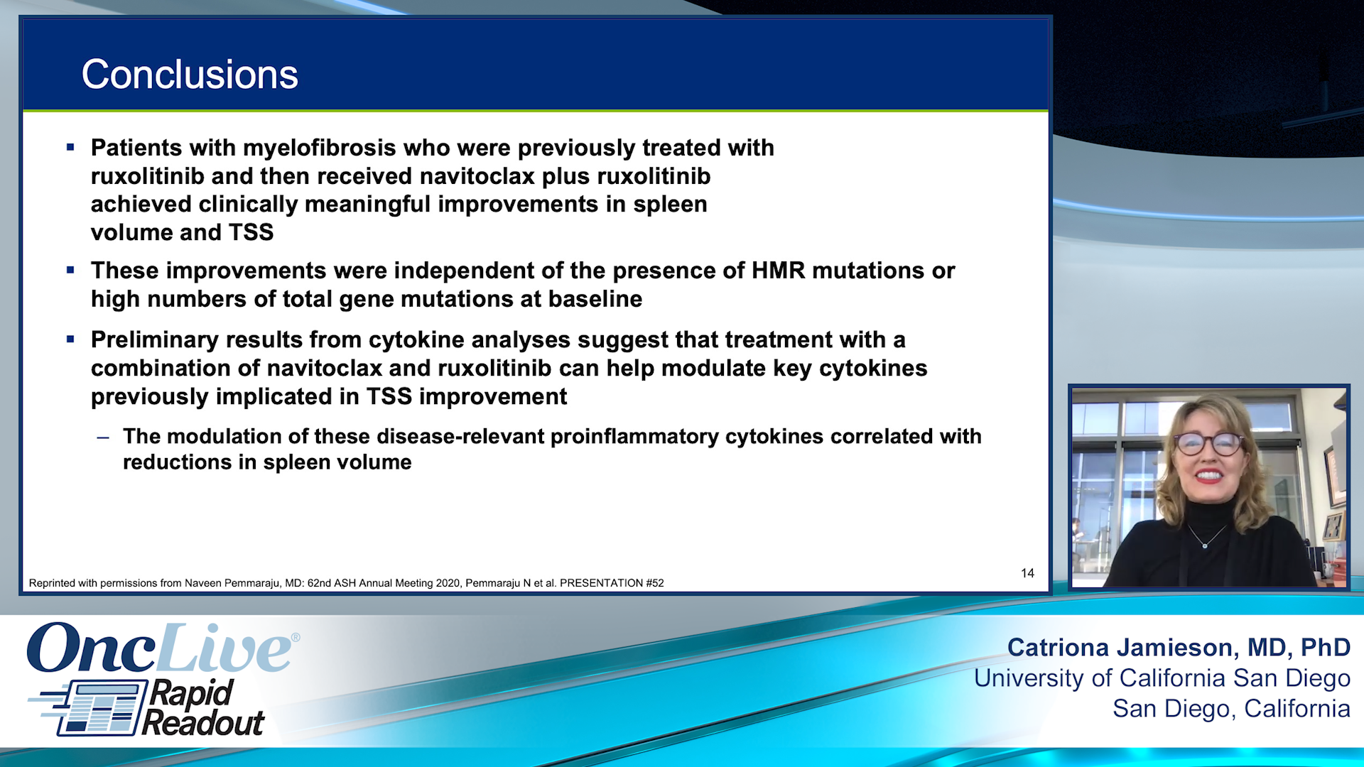 Rapid Readouts: Phase 2 Study of Navitoclax in High-Risk Myelofibrosis