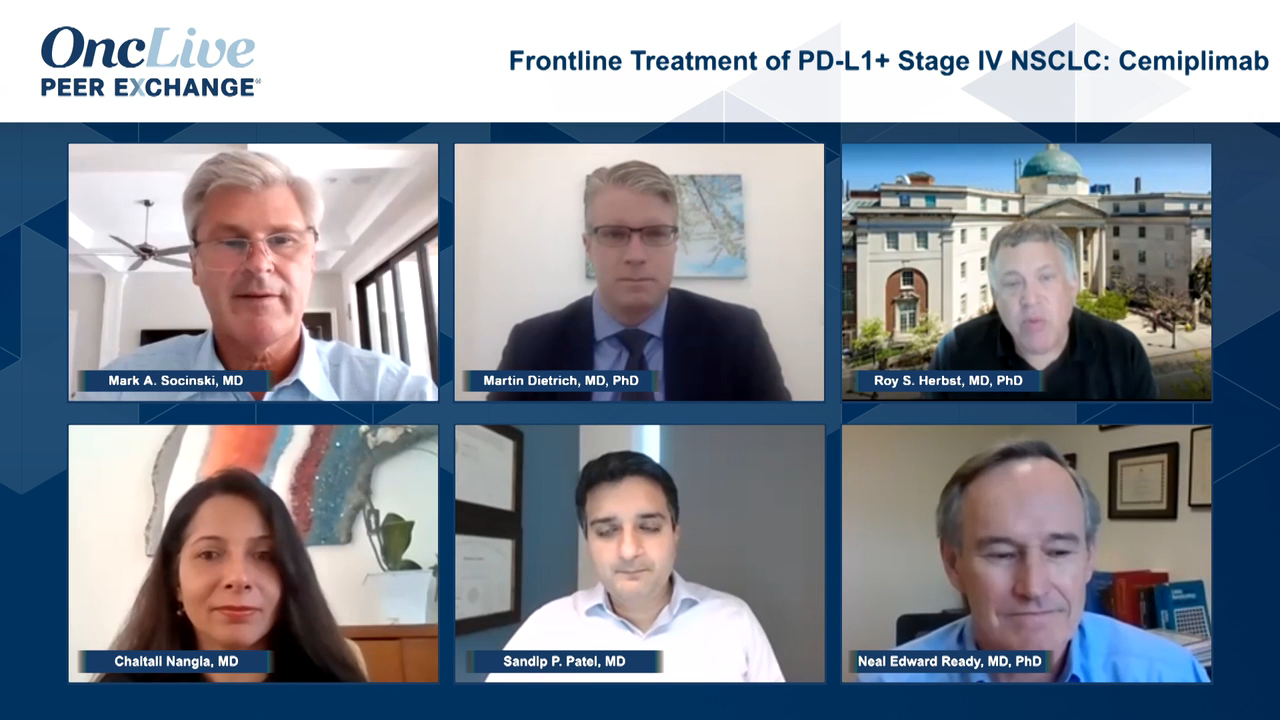 Frontline Treatment of PD-L1+ Stage IV NSCLC: Cemiplimab
