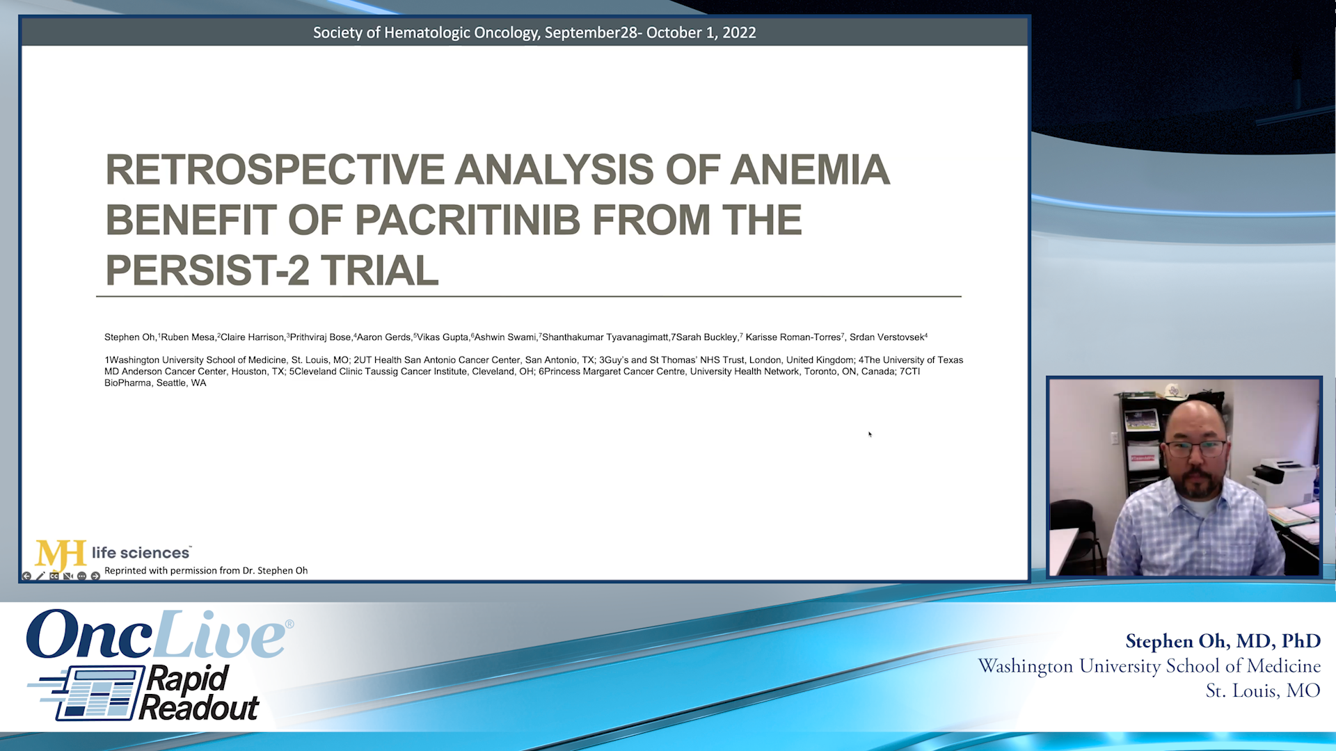 Retrospective Analysis of Anemia Benefit of Pacritinib from the PERSIST-2 Trial