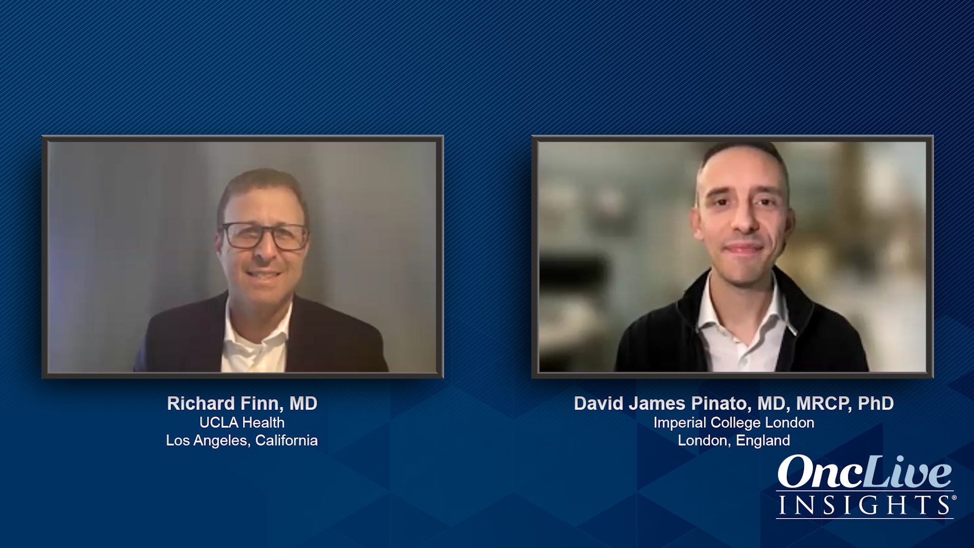 Richard Finn, MD, and David James Pinato, MD, MRCP, PhD, experts on hepatocellular carcinoma