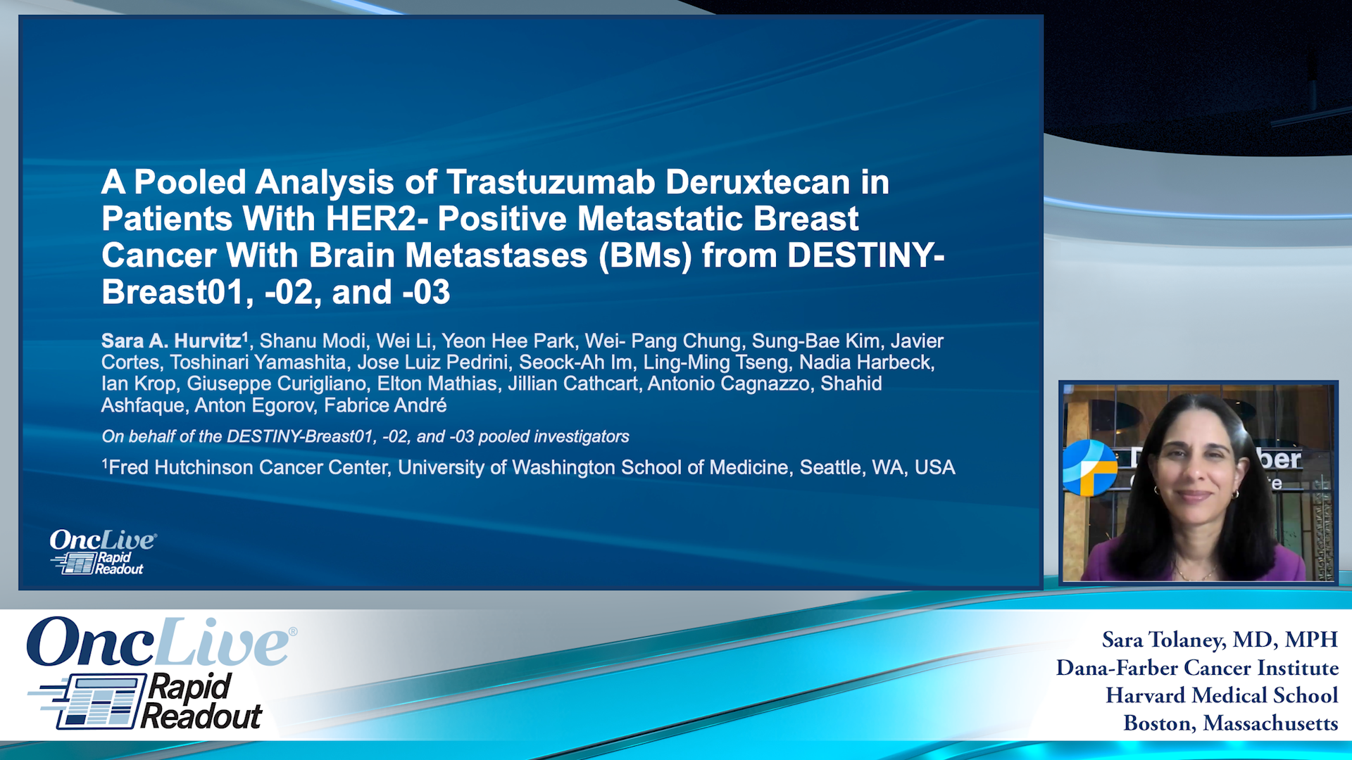 A Pooled Analysis of Trastuzumab Deruxtecan in Patients With HER2- Positive Metastatic Breast Cancer With Brain Metastases (BMs) from DESTINY-Breast01, -02, and -03