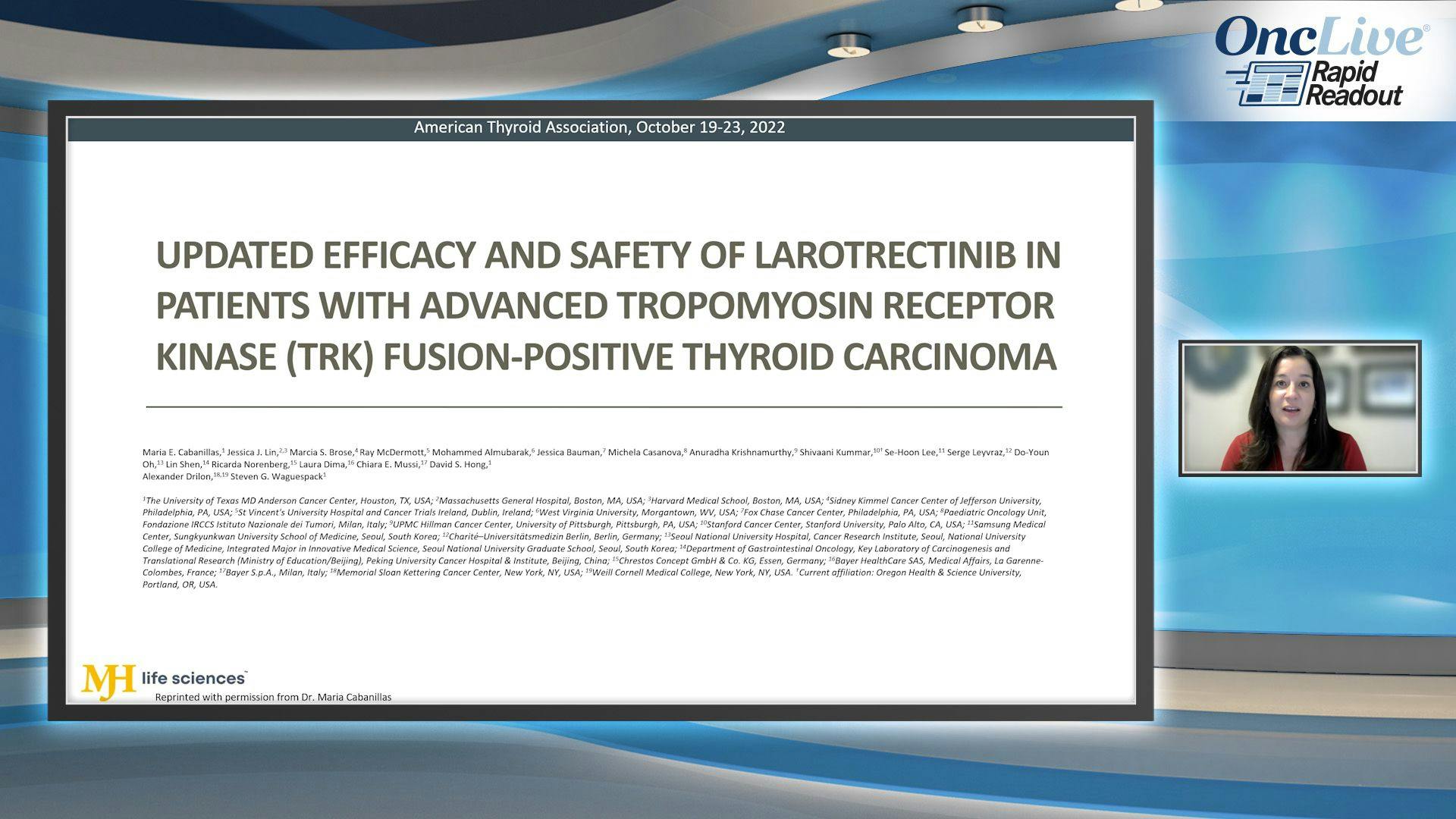 Updated Efficacy and Safety of Larotrectinib in Patients with Advanced Tropomyosin Receptor Kinase (TRK) Fusion Positive Thyroid Carcinoma
