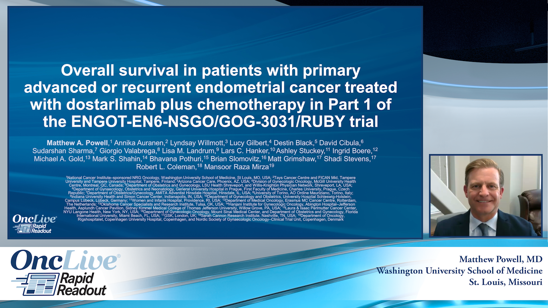 Overall Survival in Patients With Primary Advanced or Recurrent Endometrial Cancer Treated With Dostarlimab Plus Chemotherapy in Part 1 of the ENGOT-EN6-NSGO/GOG-3031/RUBY Trial