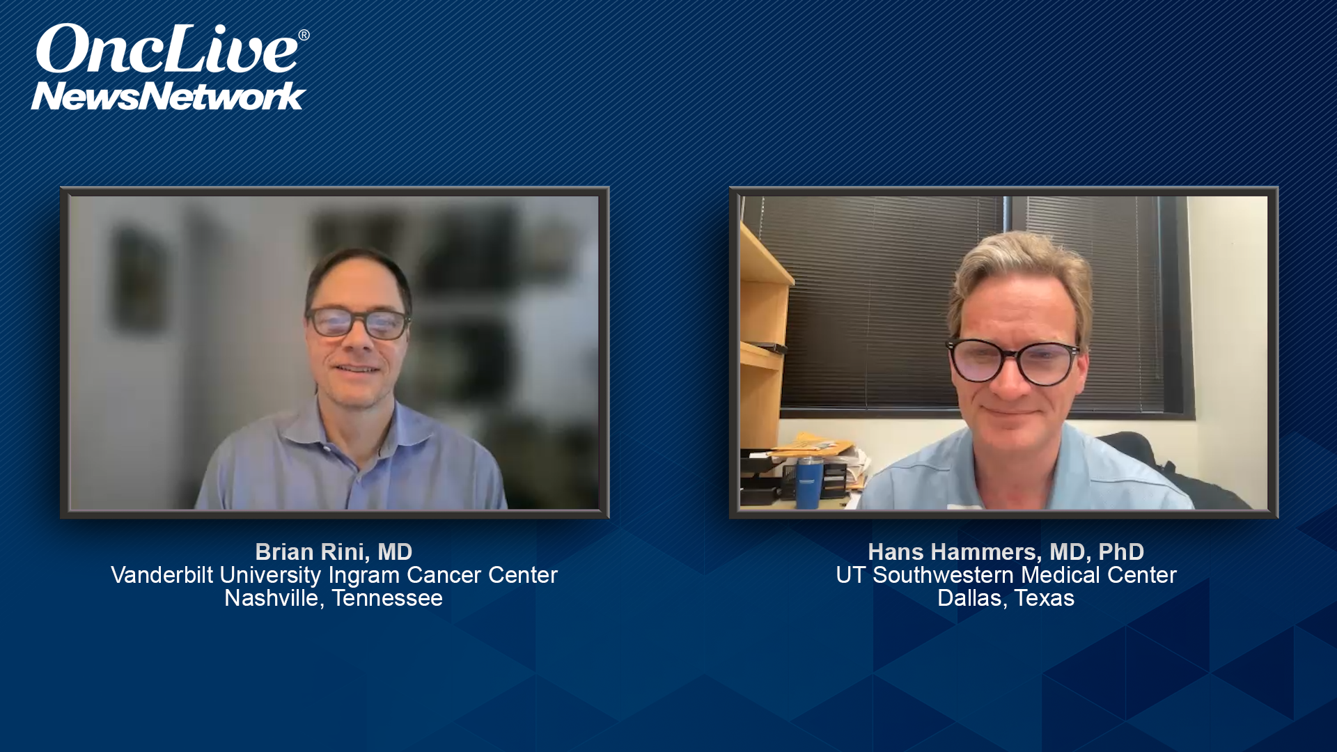 Brian Rini, MD, and Hans Hammers, MD, PhD, experts on kidney cancer