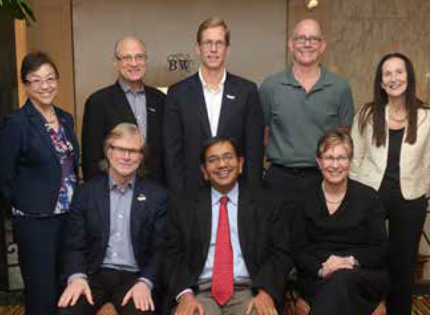 Tempero, first row, right, was a founding board member of the Pancreatic Cancer Action Network and she is the current chairelect for the network’s Scientific and Medical Advisory Board. She poses here with her fellow board members.