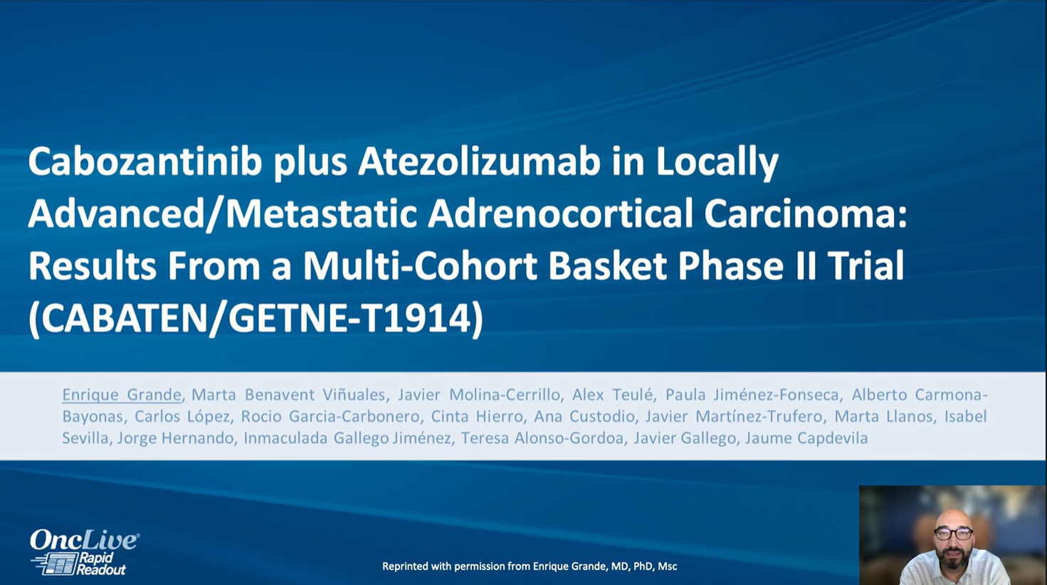 Cabozantinib plus Atezolizumab in Locally Advanced/Metastatic Adrenocortical Carcinoma: Results From a Multi-Cohort Basket Phase II Trial (CABATEN/GETNE-T1914)