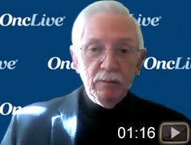 David R. Gandara, MD, discusses the benefit of nivolumab and ipilimumab in combination with chemotherapy in metastatic non–small cell lung cancer.