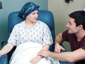 woman receiving chemotherapy