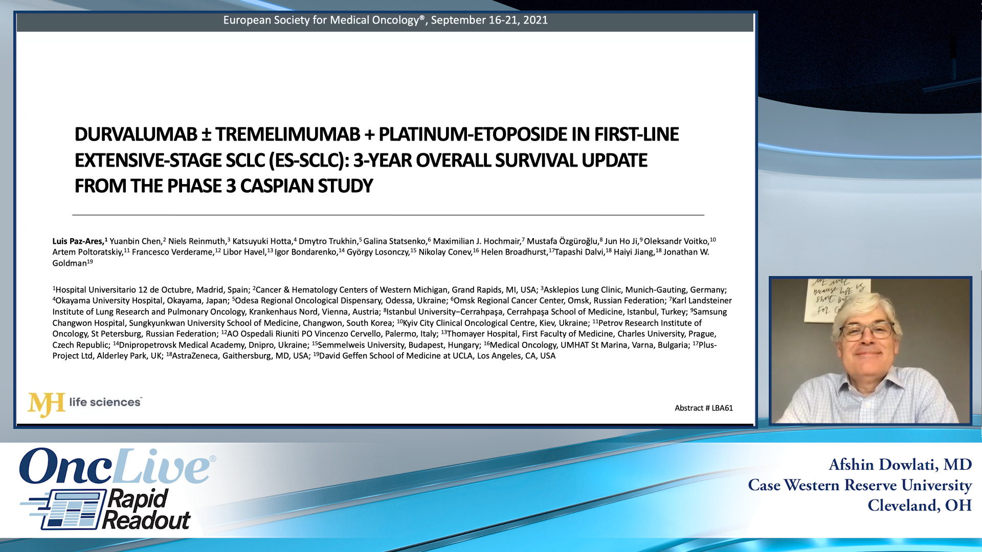 Rapid Readouts: 3-Year Overall Survival Update From the Phase 3 CASPIAN Study