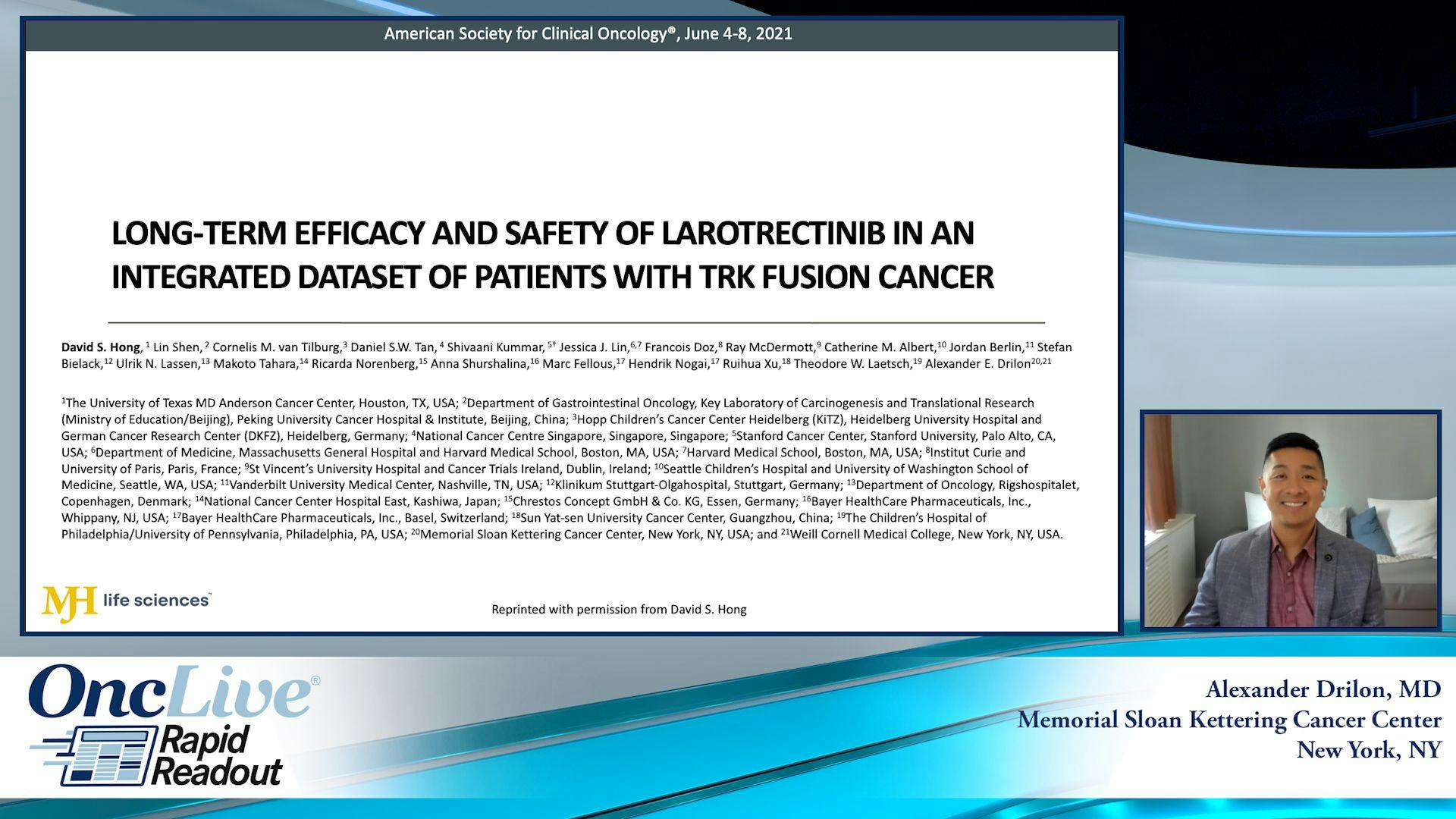 Rapid Readouts: Updated data from a pooled analysis of larotrectinib in TRK fusion-positive cancers