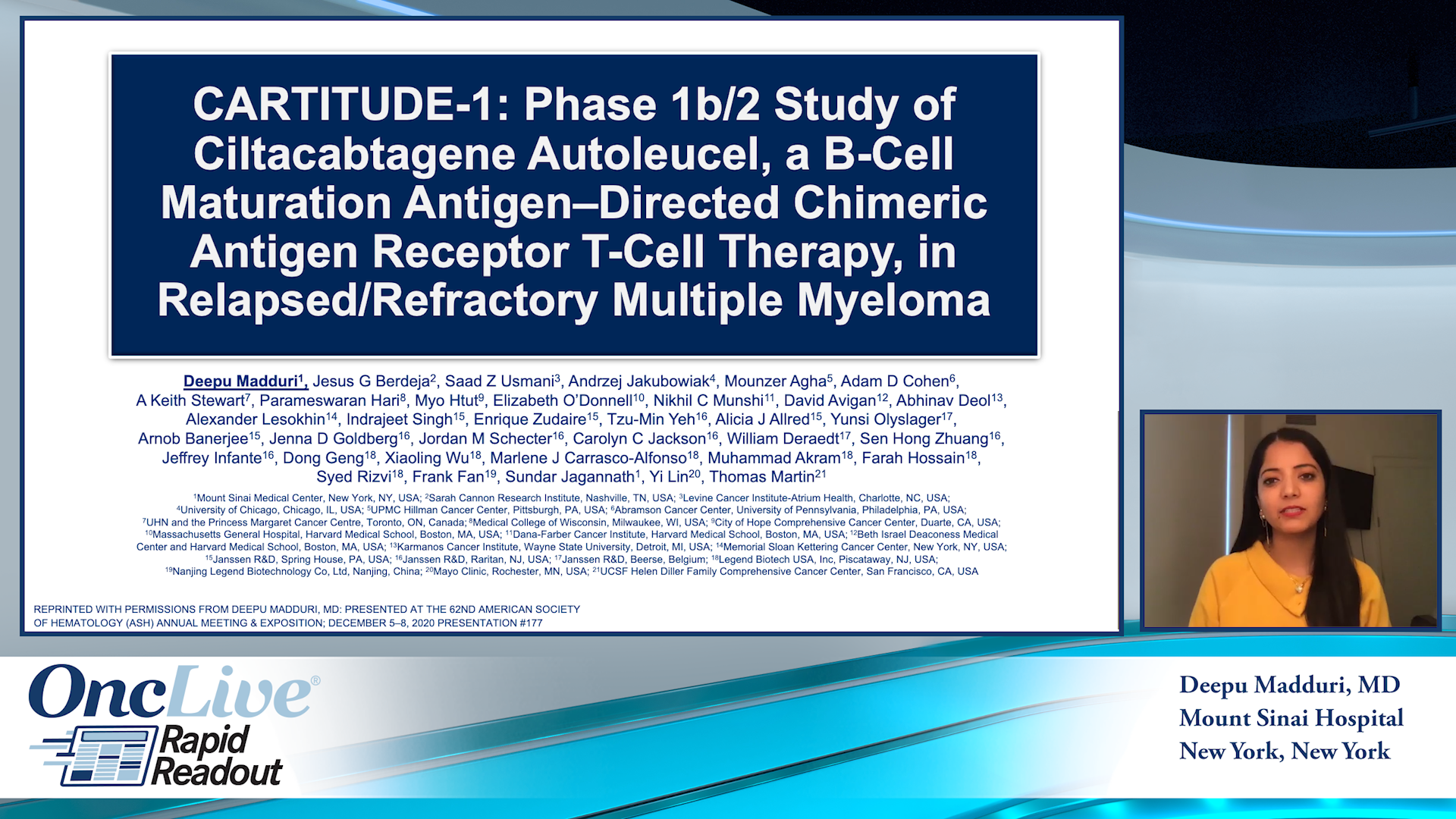 Rapid Readouts: Phase 1b/2 CARTITUDE-1 Study