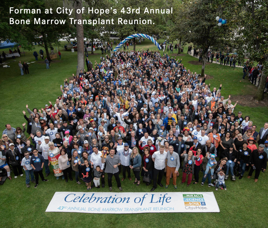 Forman at City of Hope's 43rd Annual Bone Marrow Transplant Reunion.