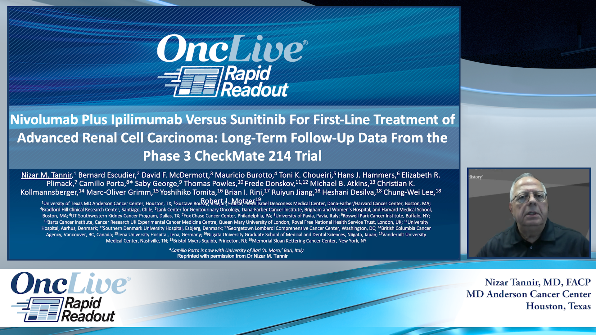 Nivolumab Plus Ipilimumab Versus Sunitinib For First-Line Treatment of Advanced Renal Cell Carcinoma: Long-Term Follow-Up Data From the Phase 3 CheckMate 214 Trial