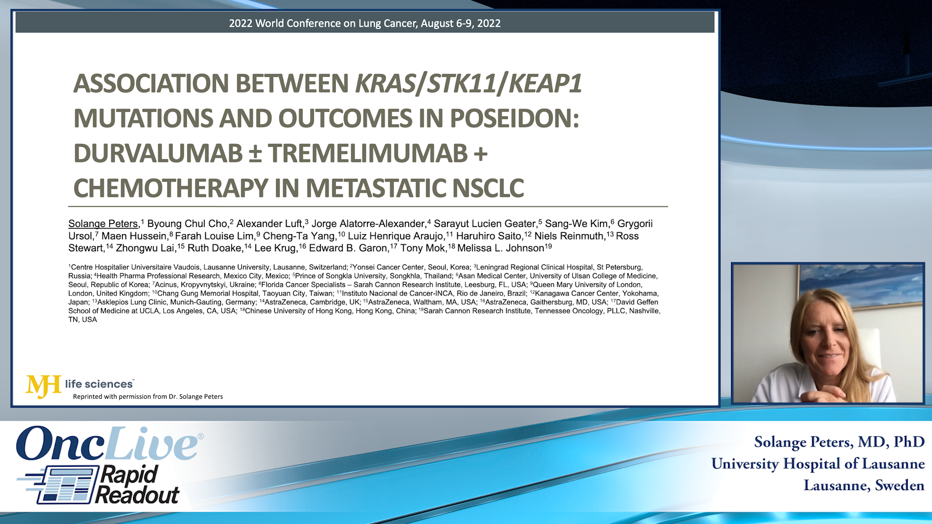 Association Between KRAS/STK11/KEAP1 Mutations and Outcomes in POSEIDON: Durvalumab ± Tremelimumab + Chemotherapy in Metastatic NSCLC