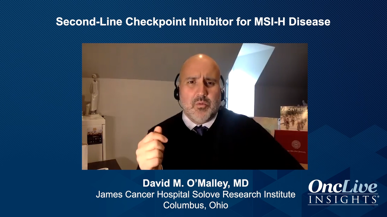 Second-Line Checkpoint Inhibitor for MSI-H Disease
