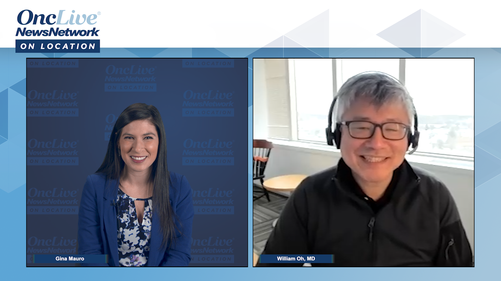 Gina Mauro, OncLive, and William Oh, MD, of Mount Sinai 