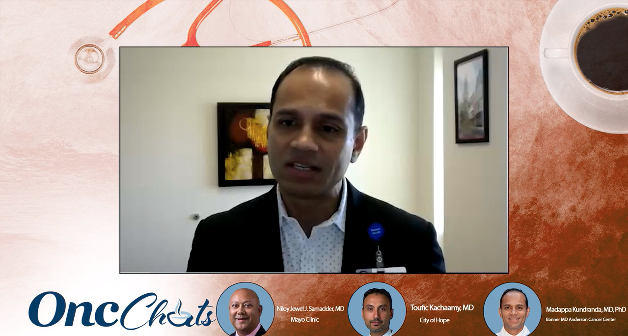 In this third episode of OncChats: Examining the Promise of Multicancer Early Detection Tests, Toufic A. Kachaamy, MD, Madappa Kundranda, MD, PhD, and Niloy Jewel J. Samadder, MD, underscore the need for a multidisciplinary clinic to appropriately interpret multicancer early detection test results.