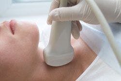 ultrasound to examine the thyroid