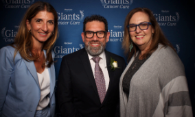 Diaz with MSKCC colleague Yelena Y. Janjigian, MD, left, and MJH Life Sciences® executive vice president Donna Short at the 2022 Giants of Cancer Care® awards ceremony.