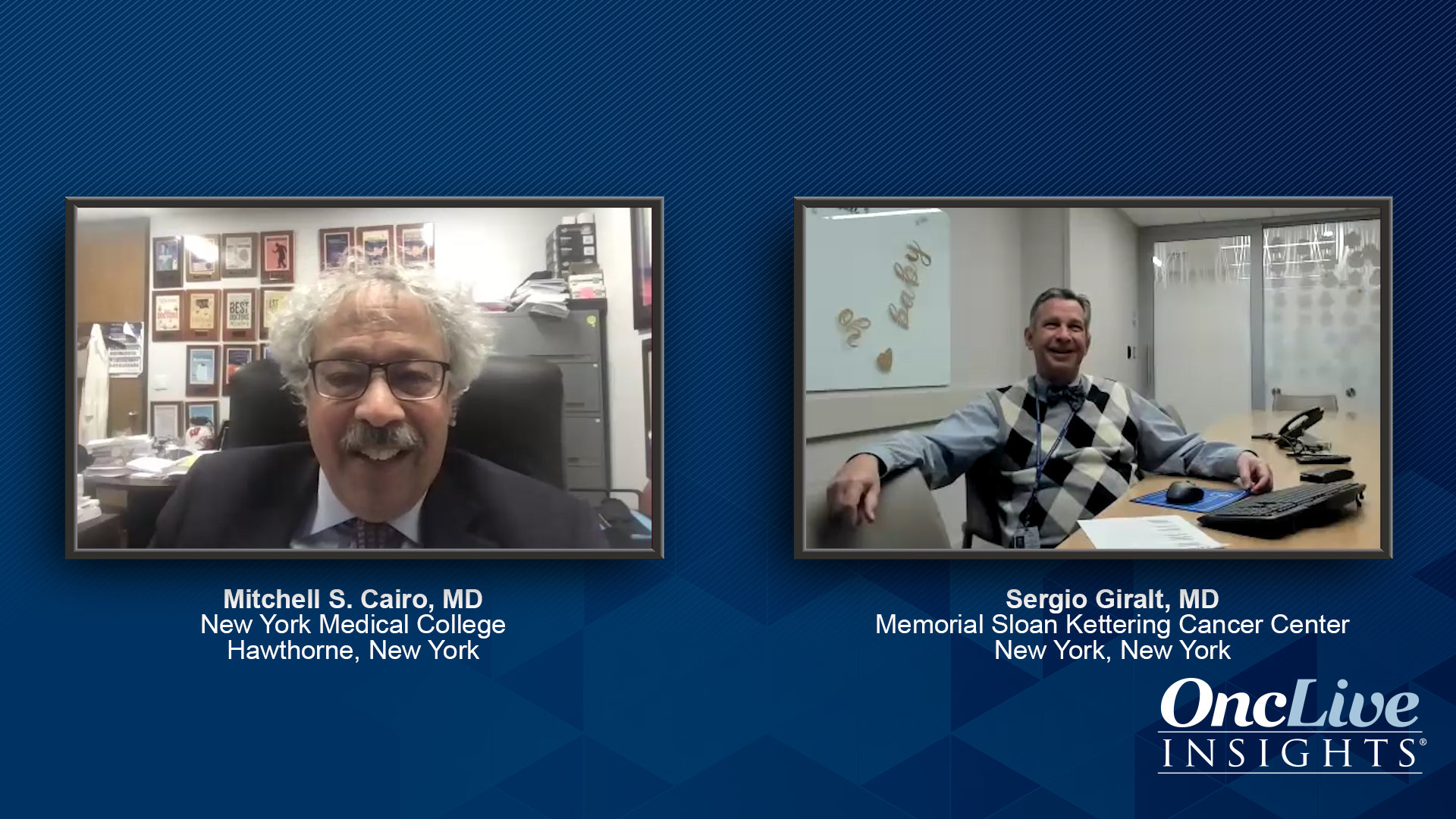 Mitchell S. Cairo, MD, and Sergio Giralt, MD, experts on veno-occlusive disease