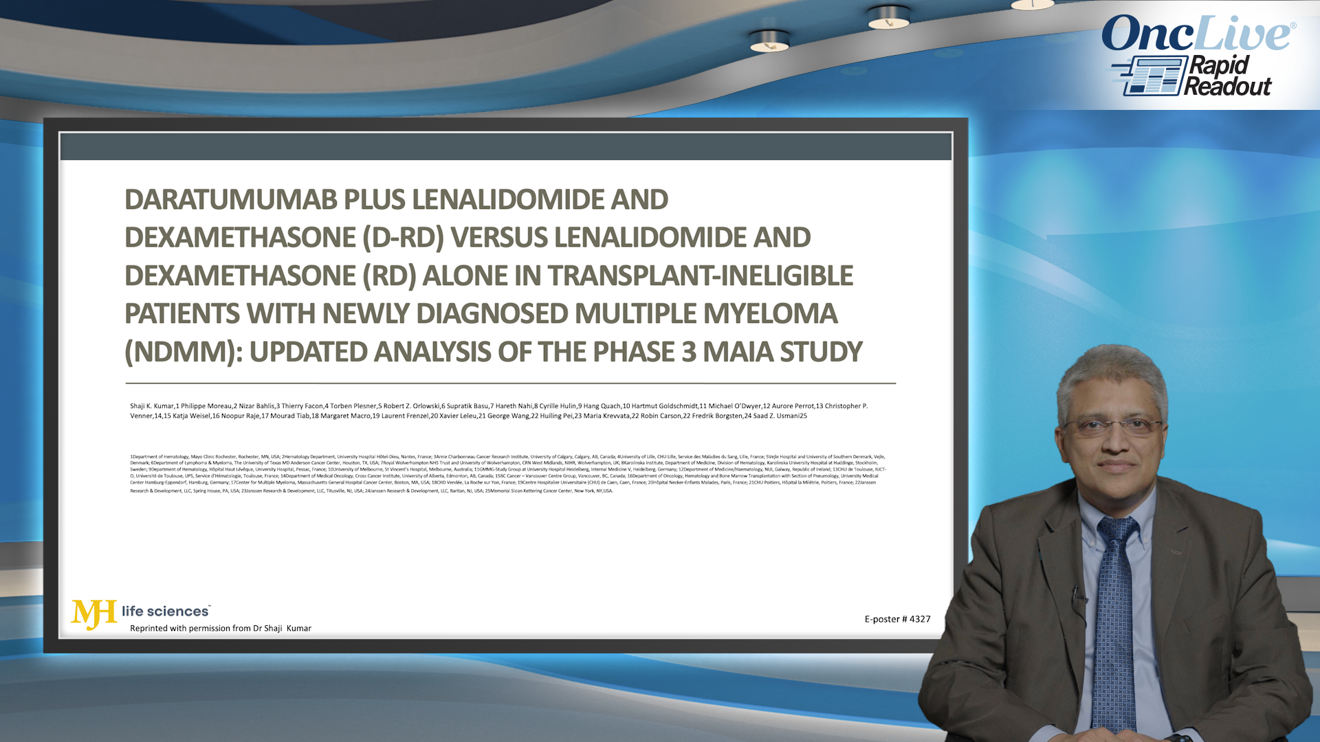Daratumumab Plus Lenalidomide and Dexamethasone (D-Rd) Versus Lenalidomide and Dexamethasone (Rd) Alone in Transplant-ineligible Patients With Newly Diagnosed Multiple Myeloma (NDMM): Updated Analysis of the Phase 3 MAIA Study