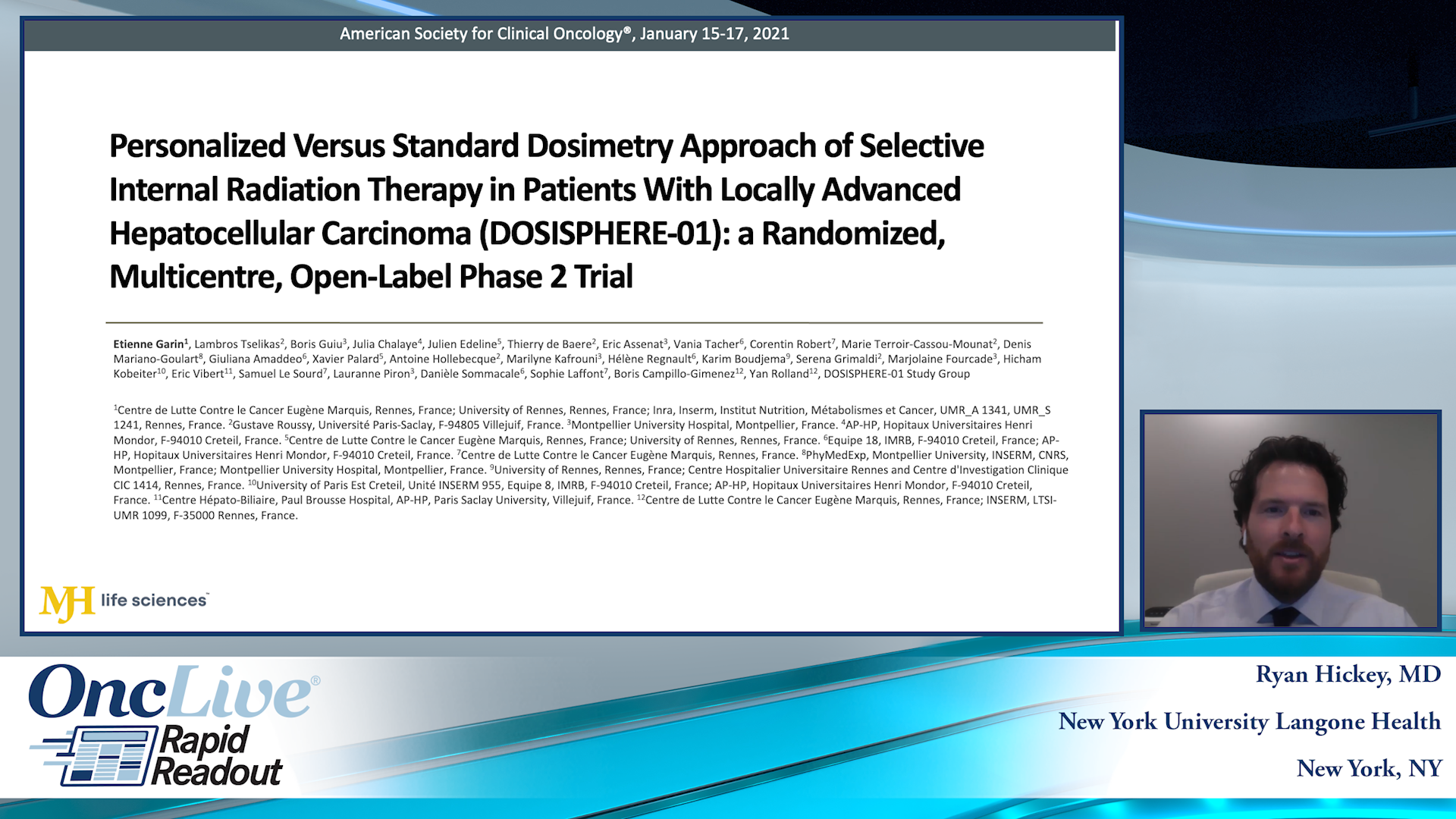 Rapid Readouts: Personalized versus standard dosimetry approach of selective internal radiation therapy in patients with locally advanced hepatocellular carcinoma (DOSISPHERE-01): a randomized, multicentre, open-label phase 2 trial