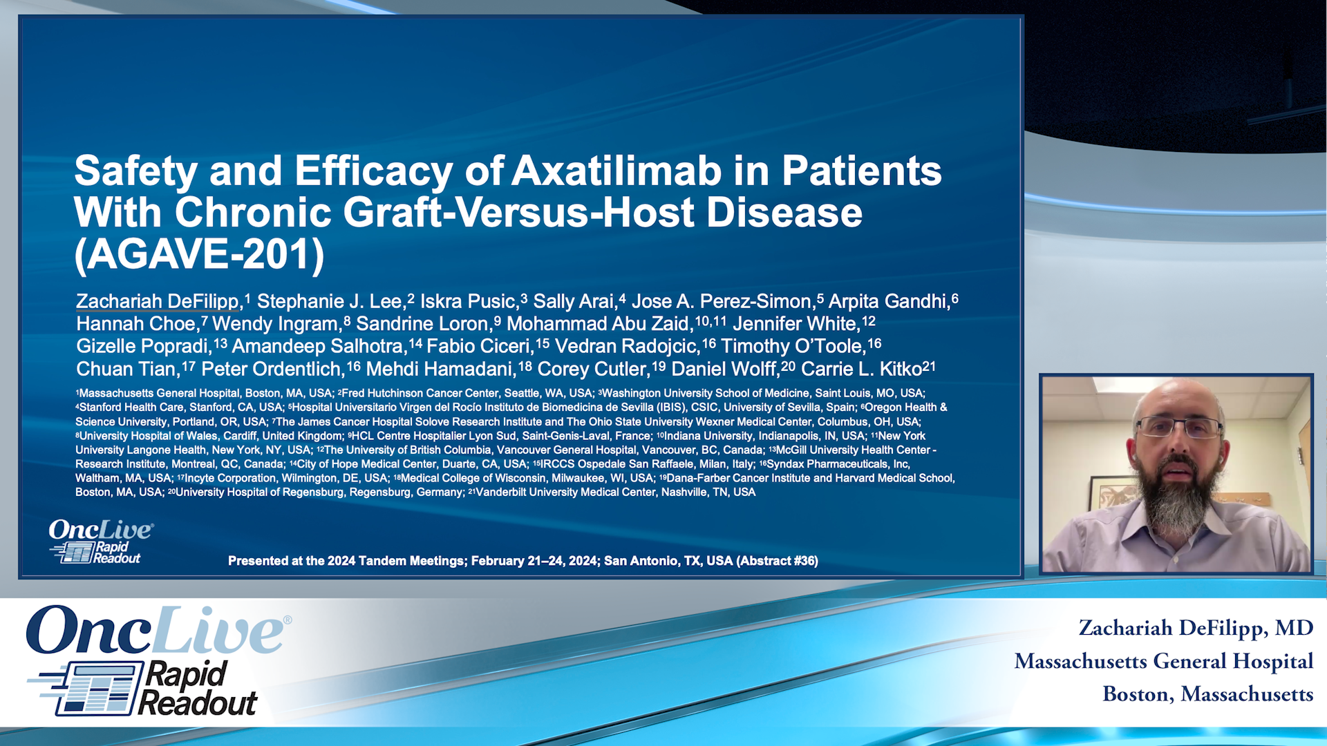 Safety and Efficacy of Axatilimab in Patients With Chronic Graft-Versus-Host Disease (AGAVE-201)