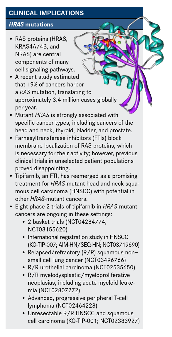 The clinical implications of the HRAS mutation