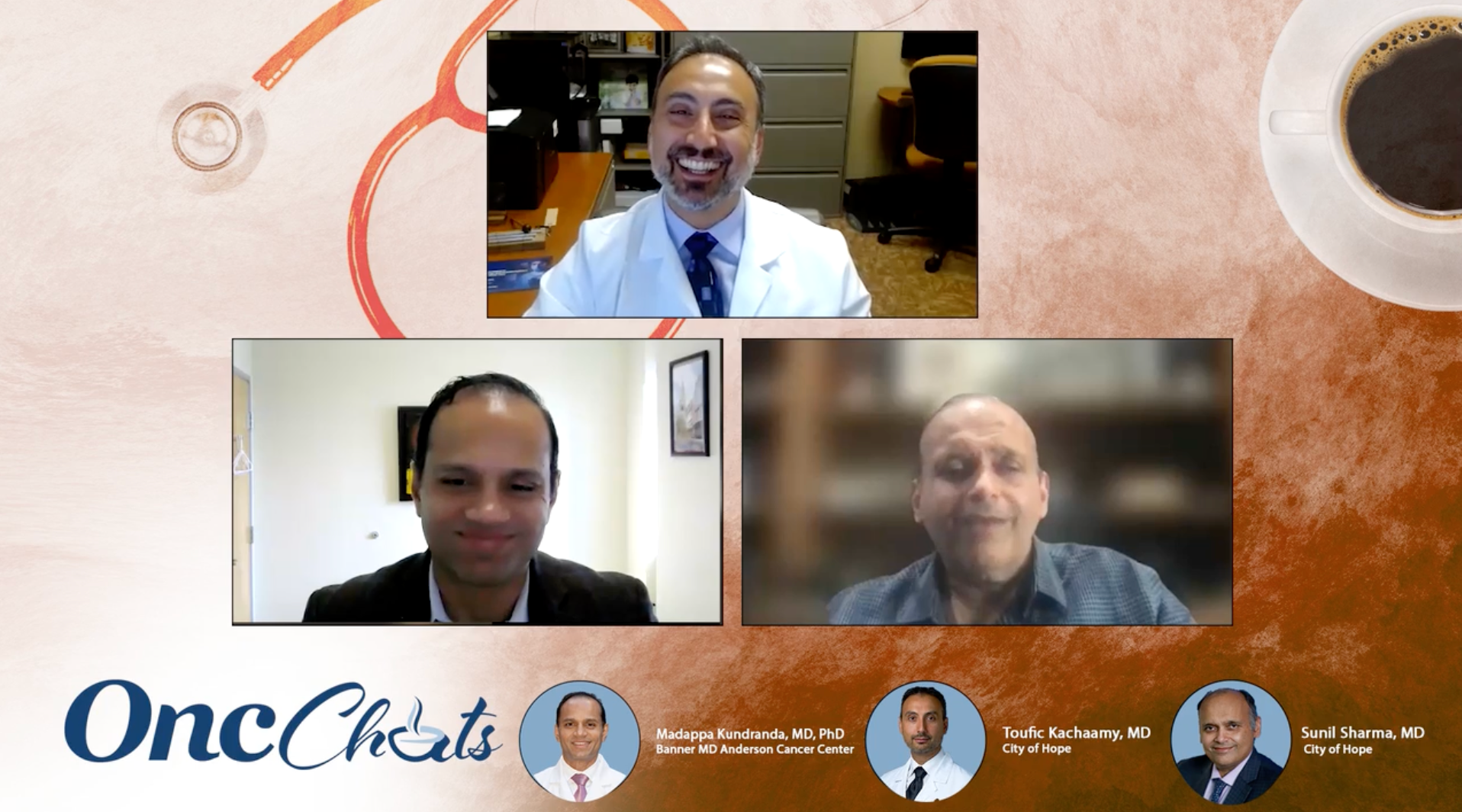 In this fifth episode of OncChats: Leveraging Immunotherapy in GI Malignancies, Toufic Kachaamy, MD, of City of Hope, Sunil Sharma, MD, of City of Hope, and Madappa Kundranda, MD, PhD, of Banner MD Anderson Cancer Center, discuss next steps for research, including vaccination strategies, personalized cellular therapies, and more.