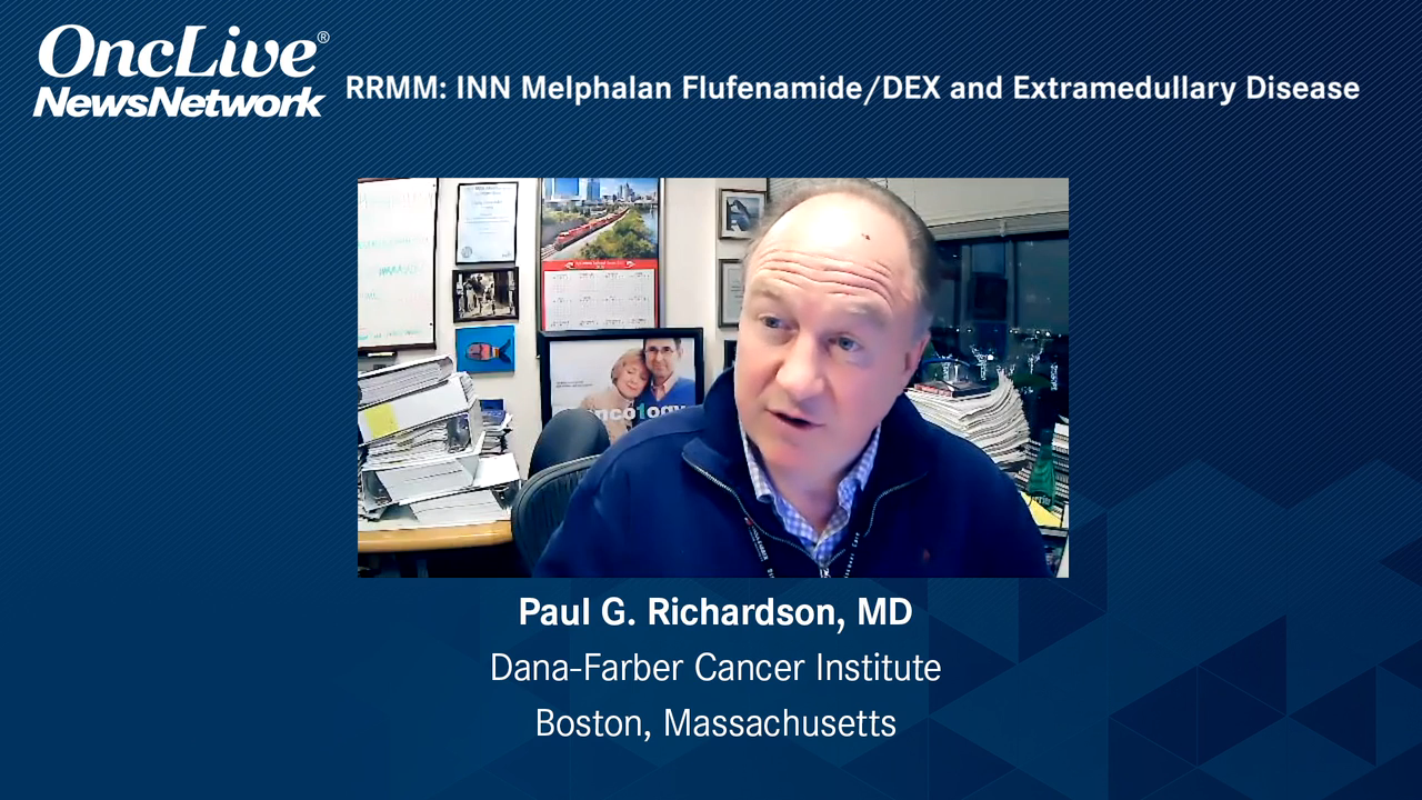 RRMM: INN Melphalan Flufenamide/DEX and Extramedullary Disease