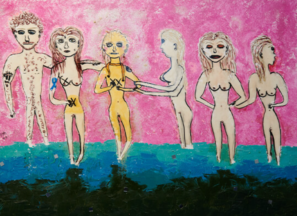 "The Cancer That Runs In My Family" painting by Robin Marshall 