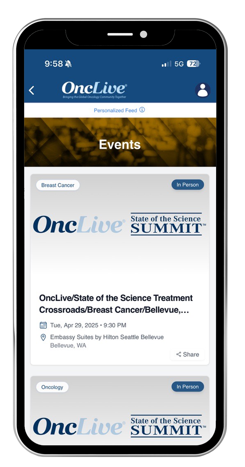 OncLive App on Mobile Phone